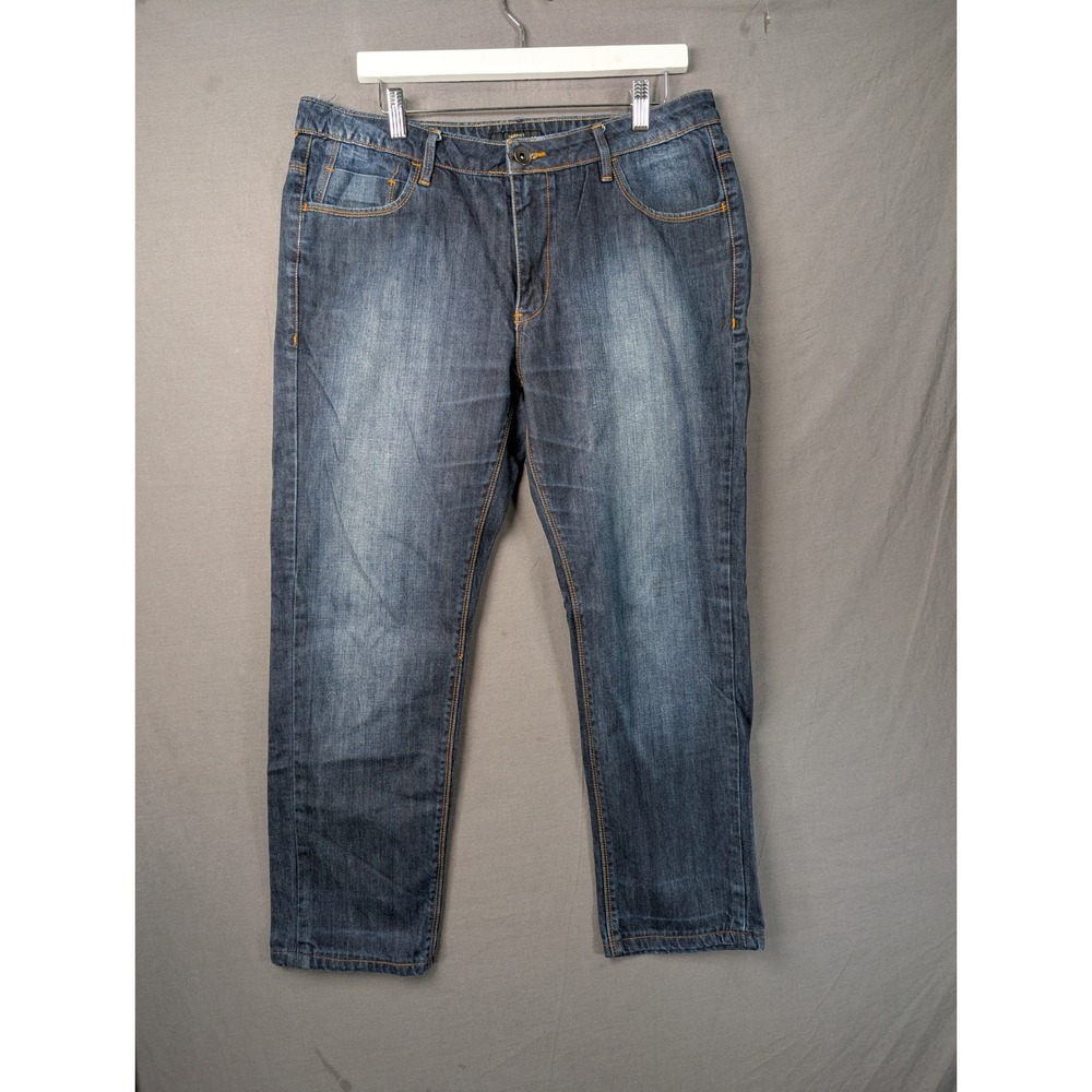 Truefitt Memo Mens Straight Leg Jeans Blue Denim Size 33 Medium Wash Casual